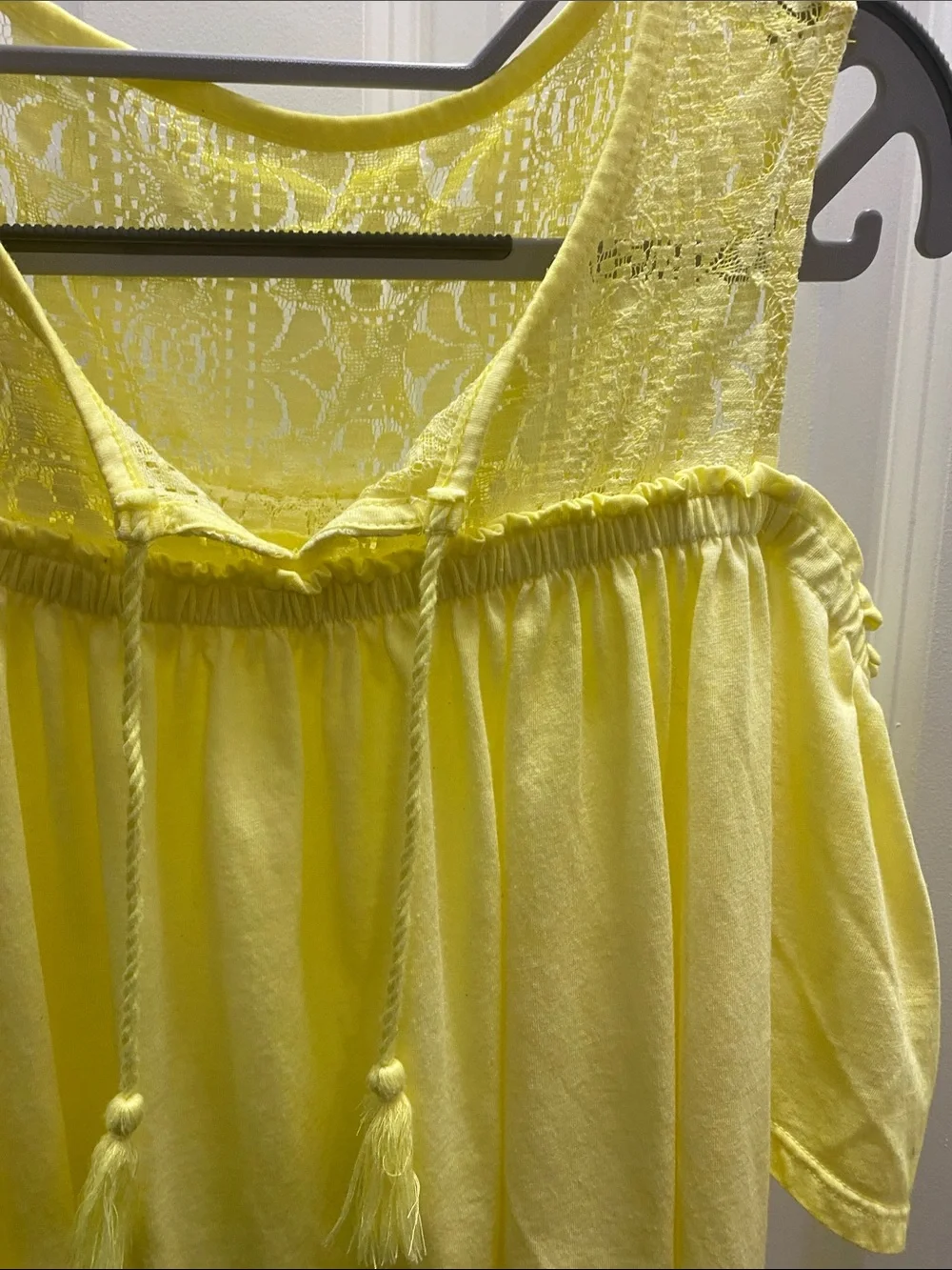 18 Plus Justice Bright Yellow Girls' juniors cold shoulder Top